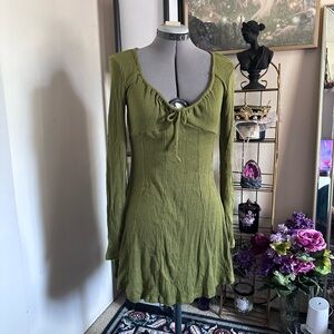Wild Fable Sage Long Sleeve Dress